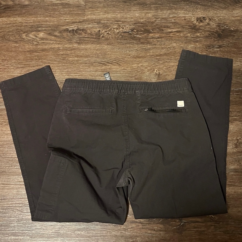Vuori VW401 Ripstop Charcoal Gray Stretch Organic Cotton Pants M Drawstring FLAW - Picture 5 of 5
